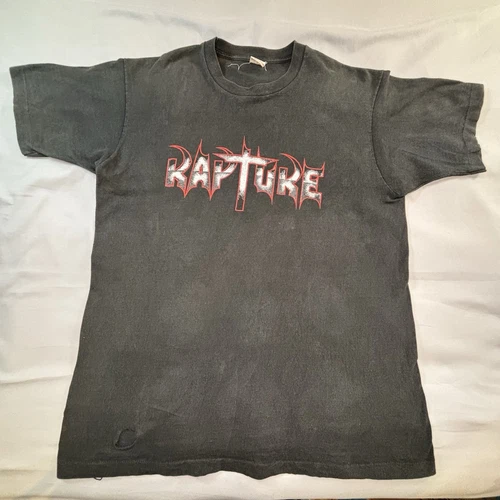 Vintage Moshketeers Rapture Thrash Metal Band T Shirt Mens X 1990s vintage concert t-shirt, vintage, size XL, single stitch, B+ condition