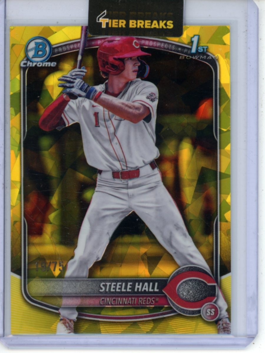 2025 Bowman Draft Sapphire Edition Steele Hall /75 Yellow Sapphire #BDC-20