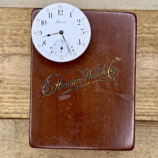 16s Howard Pocket Watch Movement & Matching Box Series 3 17 Jewels Adj 3 Po