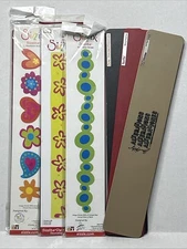 Sizzix Sizzlits Decorative Strips Lot With 2 Pads Card Making Scrapbooking