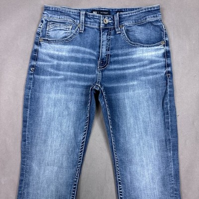 BKE Buckle Jeans Mens 32x32 Blue Jake Denim Pants Faded Stretch Straight Washout