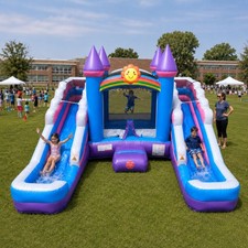 Inflatable Bounce House Commercial Kids Toddler Pink Jumping Castle NO Blower