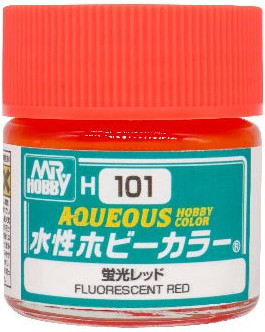 Mr. Hobby H101 Aqueous Fluorescent Red Paint 10ml - US