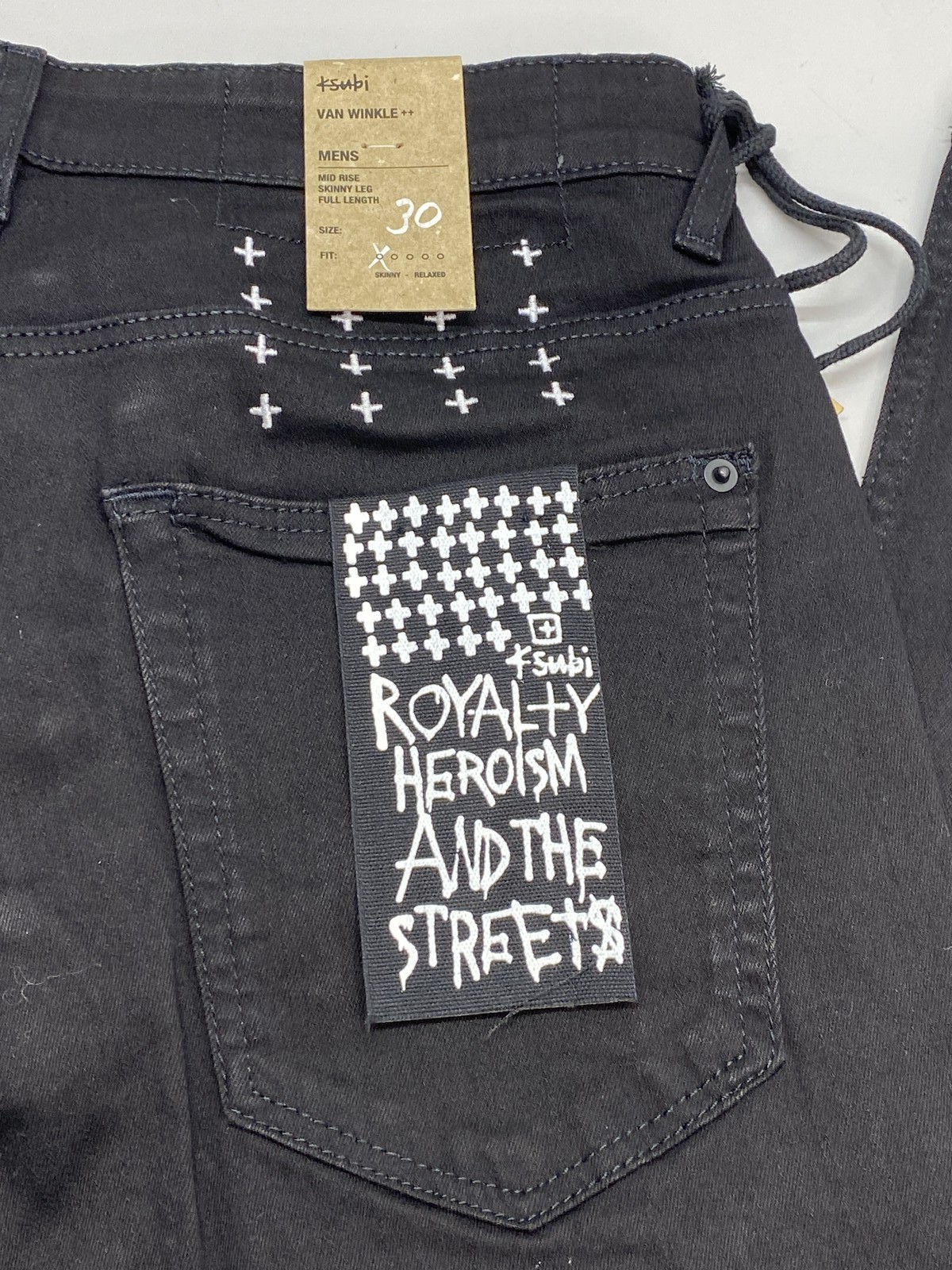 Ksubi Mens Jean Black Size 30 Van Winkle Rebel Mid Rise Skinny Fit Stretch Denim thumbnail 8