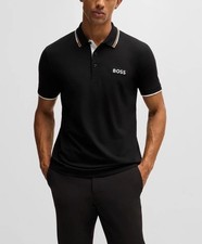  129 Hugo Boss Men's Paddy Pro Regular Fit Polo Shirt Black Size M