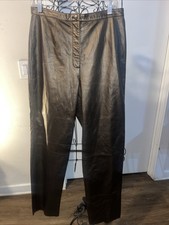 Apostrophe Vintage 100 Genuine Leather Pants Size 12 Copper Mororcycle