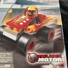 LEGO Racers Red Bullet (4582)  R.E.D driver minifigure /Car w pullback motor 29p