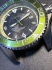AZ80 Invicta Pro Diver Automatic Green Bezel 24 Jewel 50mm Watch Running As Is** — photo 7