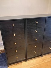 3 x Argos Malibu Black Chest of Drawers