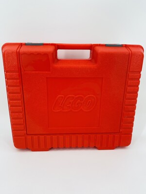 Vintage LEGO 1985 Red Plastic Storage Carrying Case 15x12x4