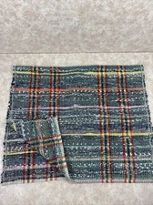 VTG Multicolor Rag, Throw/scatter, Boho Rug Shabby 52” X 31”