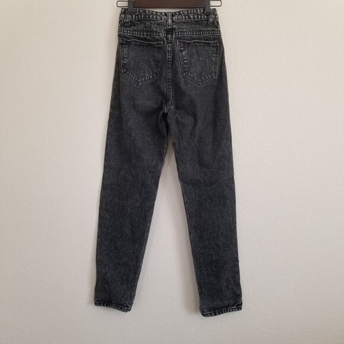 Shein Black Acid Wash Mom Jeans Size XS - 第 4/7 張圖片