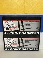 Aces Racing 4 Point Harness With 2 inch Padding And EZ Buckle Set Of 2 New