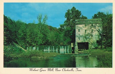 Walnut Grove Mill near Clarksville Tennessee TN Springfield c1960 Chrome VTG PC