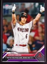 Dominic Canzone Diamondbacks Call-Up vs Braves 2023 Topps Now #585 PURPLE 18/25