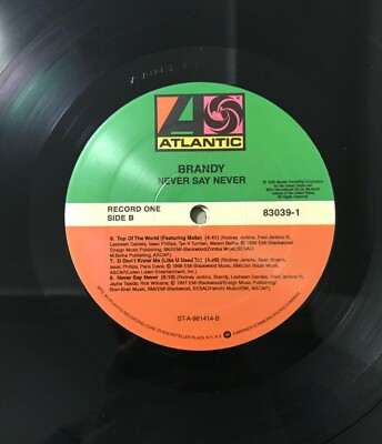 BRANDY / Never Say Never 1998 2LP US Original Edition Vinyl