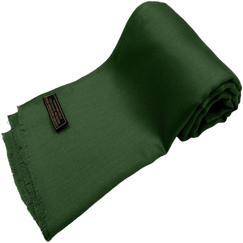 CJ Apparel dunkelgrün einfarbig nepalesischer Fransen Schal Sekunden Pashmina **NEU** - Bild 11 von 12