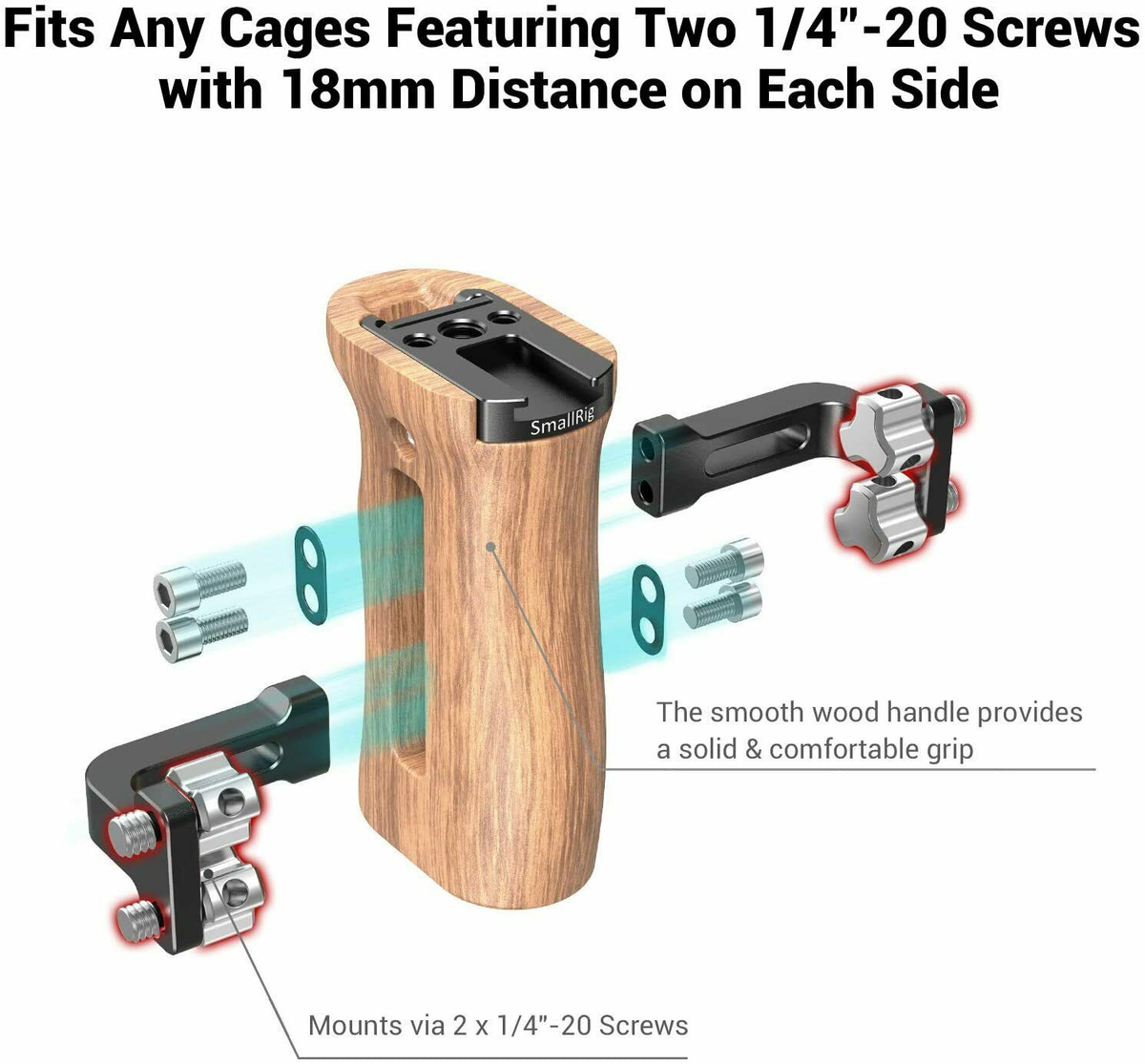 Wooden Handle Ronin S Side Handle Side Handle Smallrig Grip