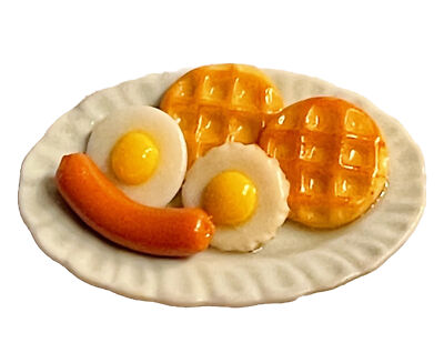 3D Mini Food Drink Fridge Magnet Breakfast Waffle Egg Plate Handmade Lot   1pc