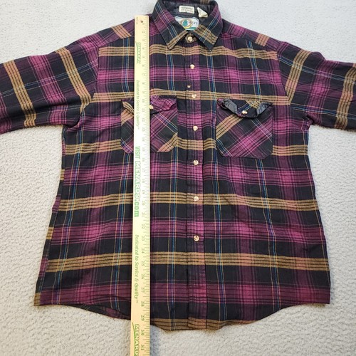 VTG Northwest Territory Shirt Mens Large Acrylic Plaid Outdoor Flannel Button Up - Picture 3 of 8