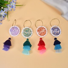 Pendantify Custom Acrylic Name Keychain with Tassel Personalized Name Key Ring