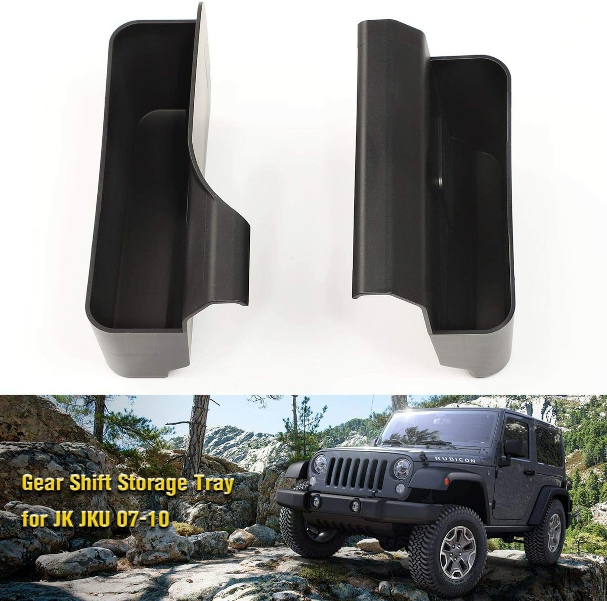 Auto Gear Shift Center Console Side Pocket for 2007-10 Jeep