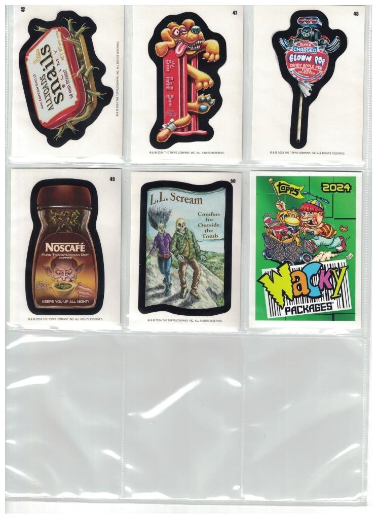 2024 Wacky Packages ALL NEW SERIES COMPLETE COUPON BACK SET OF 51