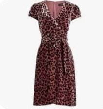 Women’s JCREW velvet animal print dress NWT size 6