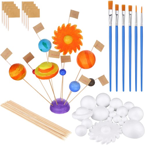 60 PCS Model Foam Ball Kit Includes 18 Mixed Sized Polystyrene Sphe - Picture 8 of 8
