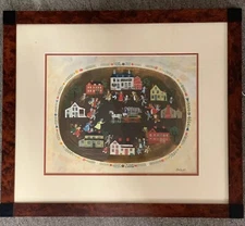 RICHARD ERDOES One Of A Kind Famous NY Illustrator Original Folk Art Painting