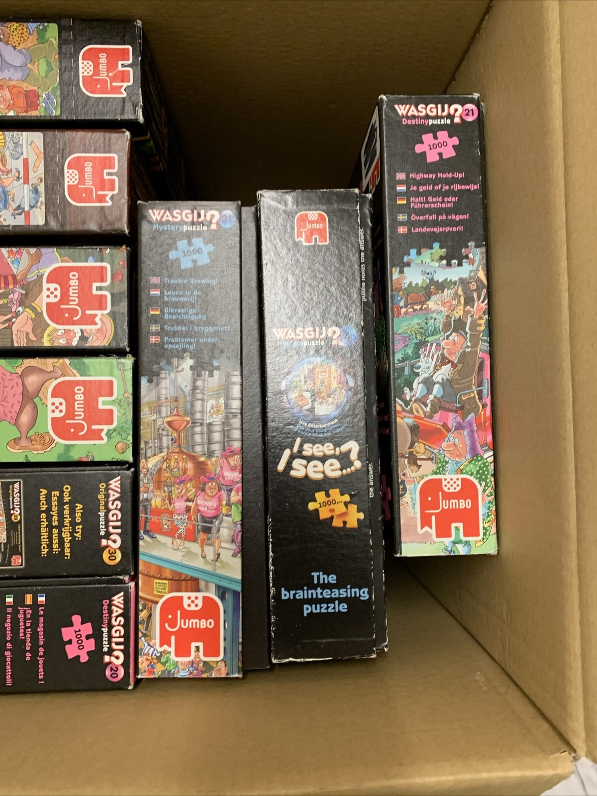 Job lot 10 X 1000 Wasgij jigsaw puzzles All Complete Read