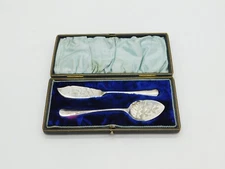 Victorian Boxed Silver Plated Breakfast Set Antique c1890 Walker & Hall