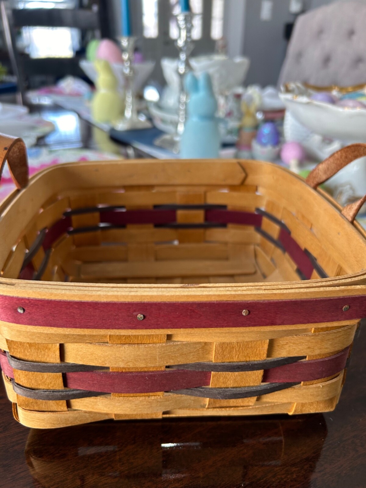 Vintage Royal Craft Basket Co Ohio Handmade Basket Marked TRM 2-17-95