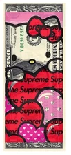 Death NYC ltd ed signed art US DOLLAR bill $1 bank note Hello Kitty Supreme Love