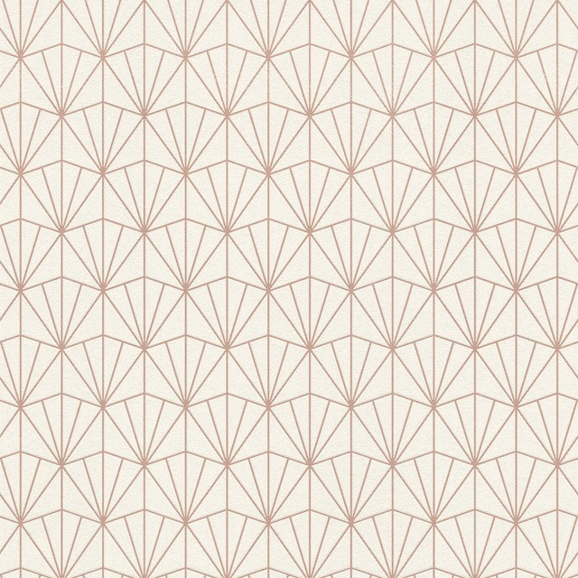Télécharger gratuitement Images Moderne Art Deco Triangles Papier Peint Rouleaux Creme Dore Rose le plus cool par