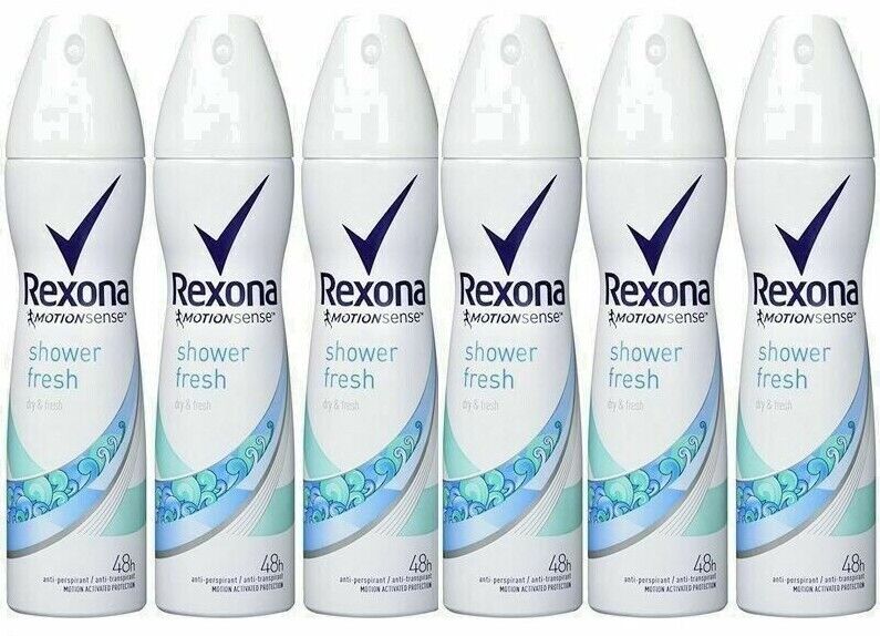 6 x Rexona Women Pink Blush Alcohol Free 48h Deodorant Spray 200ml (6x 6.76  oz) 