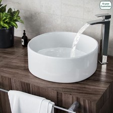 410 mm Round Counter Top Basin Cloakroom Bathroom Wash Sink | Etive