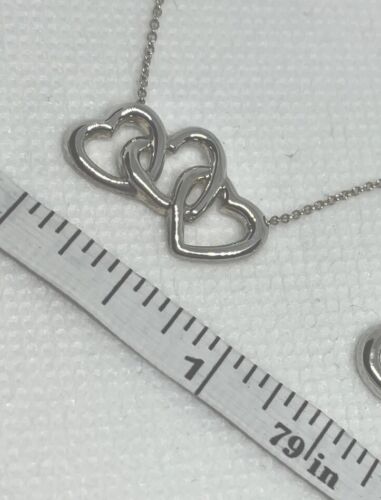 Niar NEUWERTIG Tiffany & Co Sterlingsilber dreifach offen Herz Anhänger Halskette keine Box - Bild 6 von 7