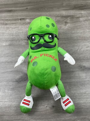 Mr. Pickle Plush 12  Green With Glasses And Mustache Fiesta Brand