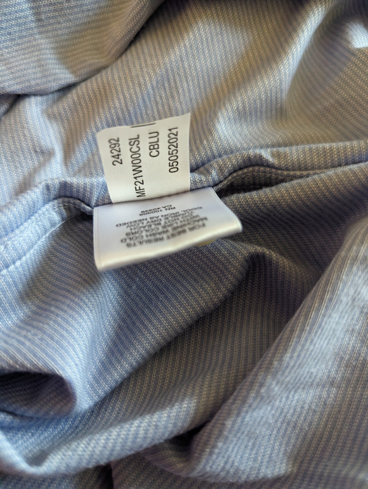 Peter Millar Large 100% Cotton Solid Blue Button … - image 6