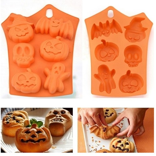 Halloween Pumpkin Silicone Mould Candle Cake Decoration Fondant Bake