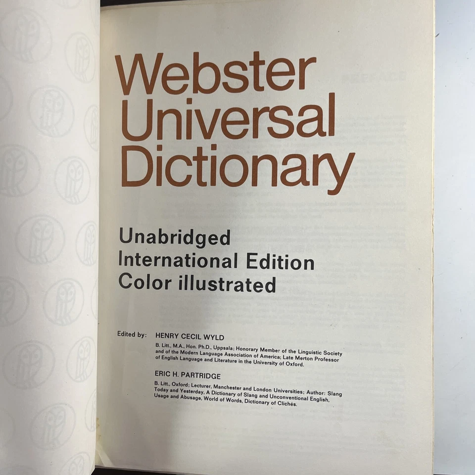 Webster Universal Dictionary Unabridged International Edition Large Hardcover - Image 3 of 4