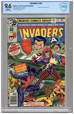 Invaders # 34  CBCS  9.6  NM+   White pgs  11/78  Newsstand Edition  Destroyer  