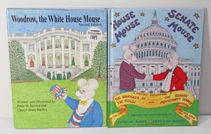 2 Autographed Picture Books By Peter Barnes Woodrow White House Senate Mouse Ebay