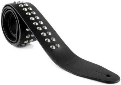 Echtleder Metall Metallic Rock Punk klassisches Design Gitarrengurt