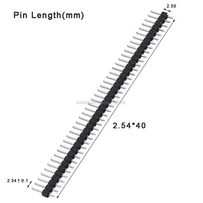 10PCS 40Pin 2.54mm Single Row Straight Male Pin Header Strip PBC NEW