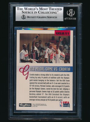 1992-93 Skybox Olympic Team #USA11 Michael Jordan BGS 9 Mint | eBay