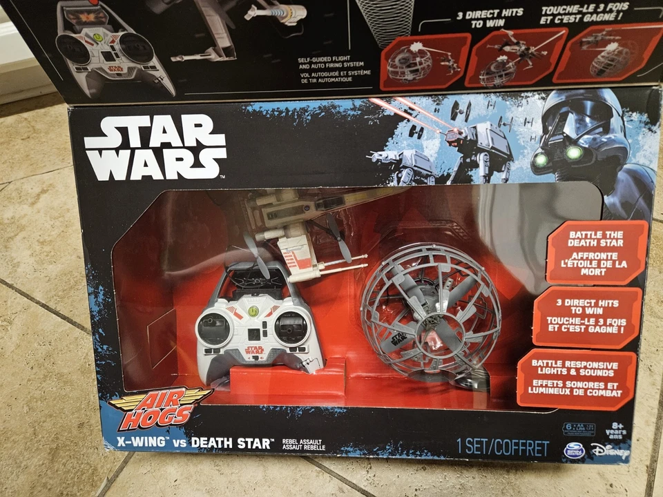 SPIN MASTER STAR WARS AIR HOGS RC X-WING vs DEATH STAR - NEW SEALED - Image 2 of 4