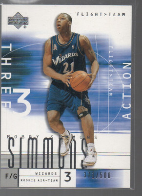 BOBBYSIMMONS 2001-02 UPPER DECK FLIGHT TEAM ROOKIE CARD #114 /500