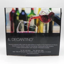 Royal Caribbean IL Decantino Wine Decanter Glass Pourer Portioner Aerator Cork